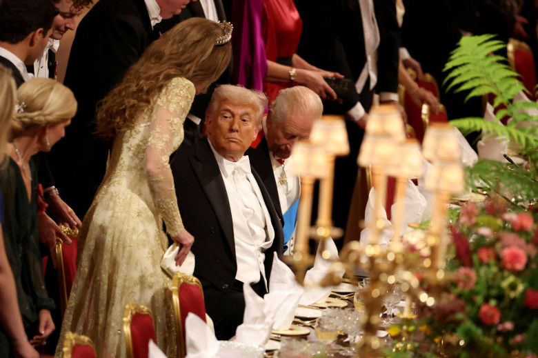 Regele Charles al III-lea și Donald Trump, în timpul vizitei președintelui american în Marea Britanie/ Profimedia