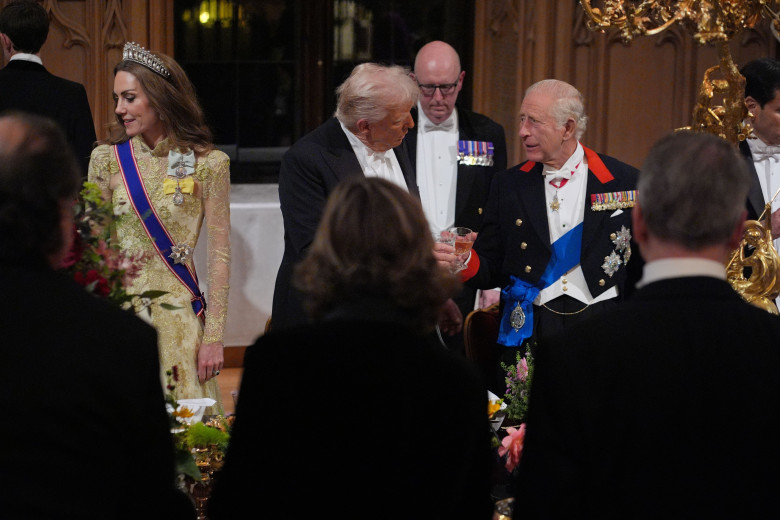 Regele Charles al III-lea și Donald Trump, în timpul vizitei președintelui american în Marea Britanie/ Profimedia