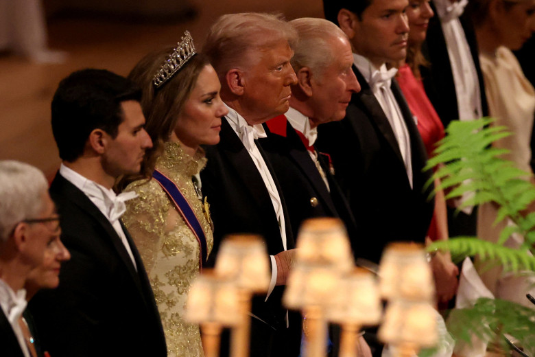 Regele Charles al III-lea și Donald Trump, în timpul vizitei președintelui american în Marea Britanie/ Profimedia