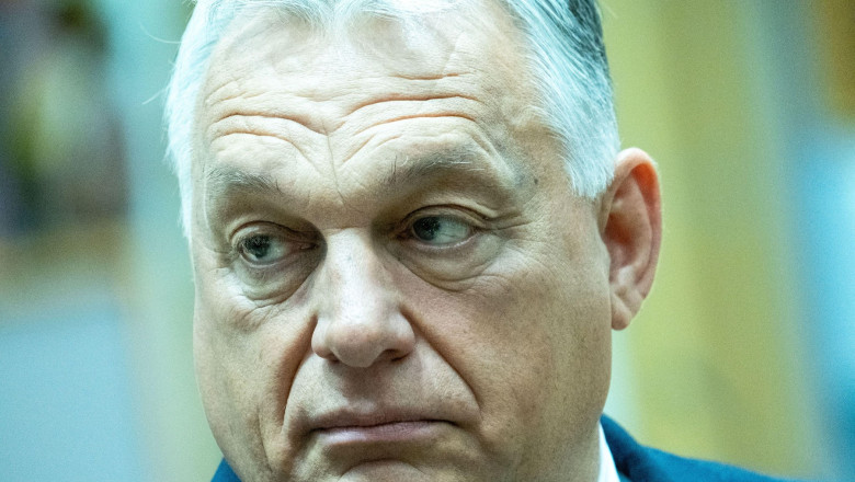 Prime Minister of Hungary Viktor Orban during the summit of Heads of State and Government of the European Union at the European Council in Brussels in