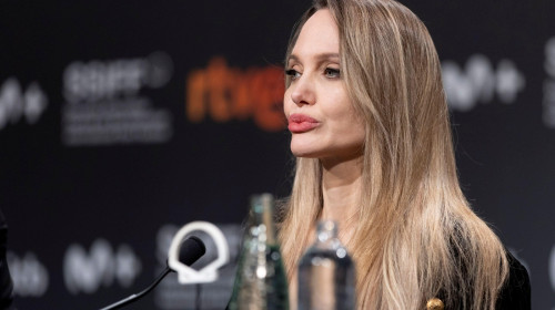 Angelina Jolie attended "Couture" the press conference during 73st San Sebastian International Film Festival at Kursaal Palace on September 22, 2025 in Donostia / San Sebastian, Spain.
