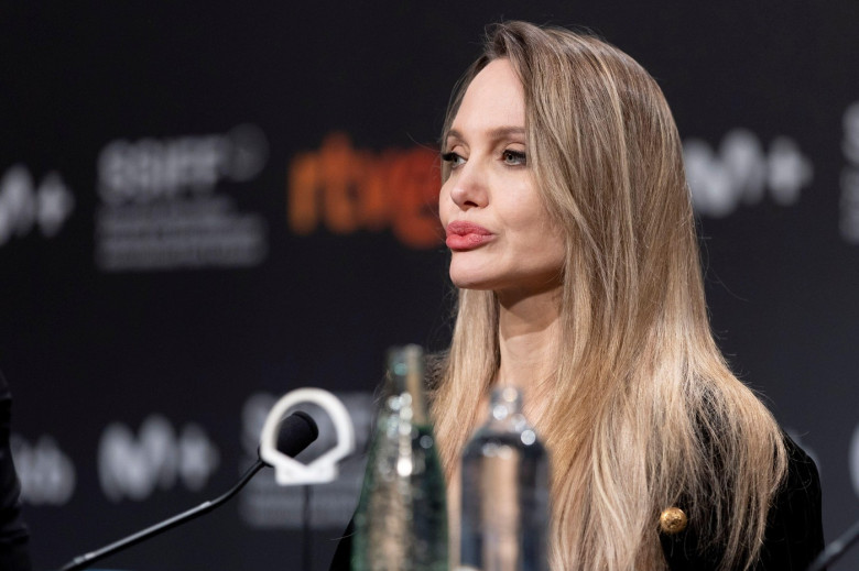 Angelina Jolie attended "Couture" the press conference during 73st San Sebastian International Film Festival at Kursaal Palace on September 22, 2025 in Donostia / San Sebastian, Spain.