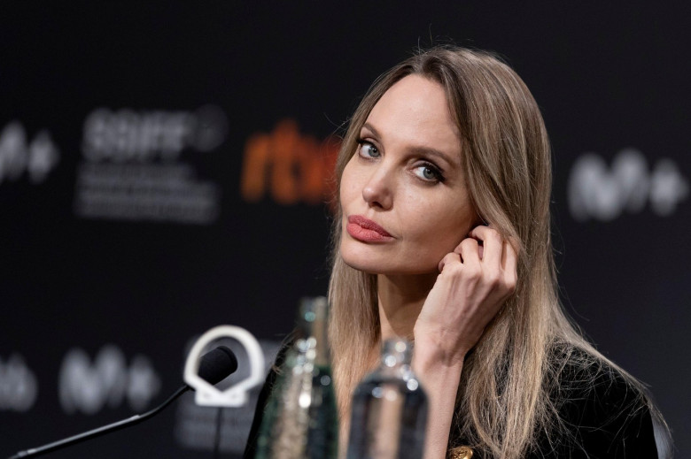 Angelina Jolie attended "Couture" the press conference during 73st San Sebastian International Film Festival at Kursaal Palace on September 22, 2025 in Donostia / San Sebastian, Spain.