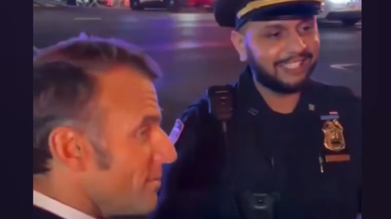 emmanuel macron oprit de politisti in new york (2)