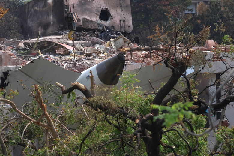 Aftermath Of The Air India Aircraft Crash During Take-Off In Ahmedabad