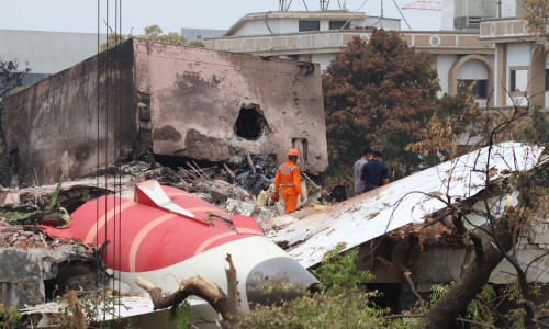 Aftermath Of The Air India Aircraft Crash During Take-Off In Ahmedabad