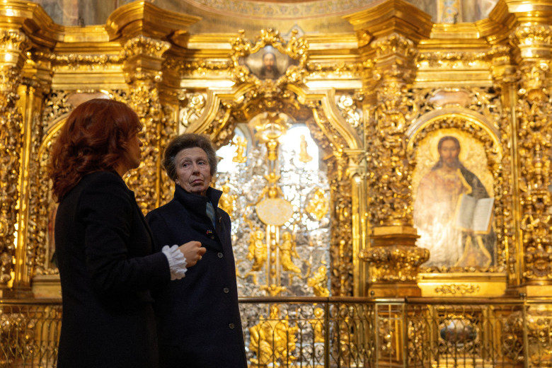 The Princess Royal during a visit to St. Sophia's Cathedral in Kyiv, after making a surprise trip to Ukraine in a show of solidarity with children and families facing the horrors of the Russian invasion. The King's sister travelled to the war-torn country