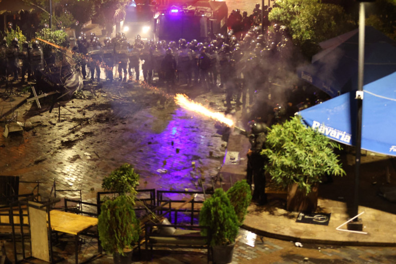 Clashes erupted during protests in Georgia
