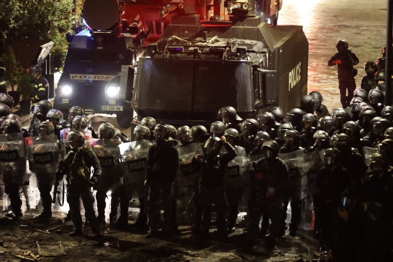 Clashes erupted during protests in Georgia