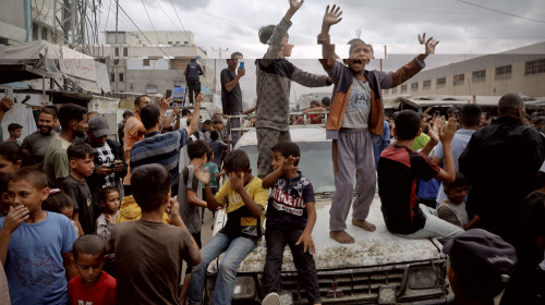 Palestinienii sărbătoresc armistițiul cu Israelul