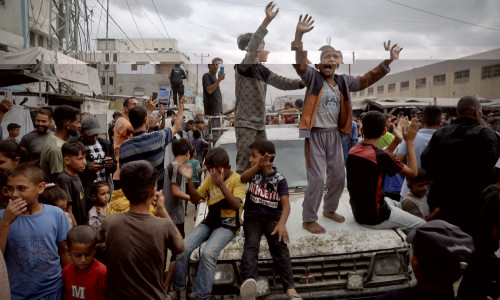 Palestinienii sărbătoresc armistițiul cu Israelul