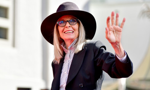 TCL Chinese Theatre Hosts Handprint And Footprint In Cement Ceremony For Actress Diane Keaton