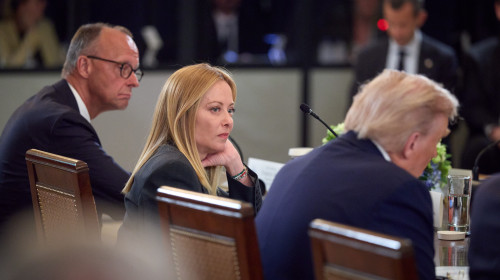 Georgia Meloni și Donald Trump/ Profimedia