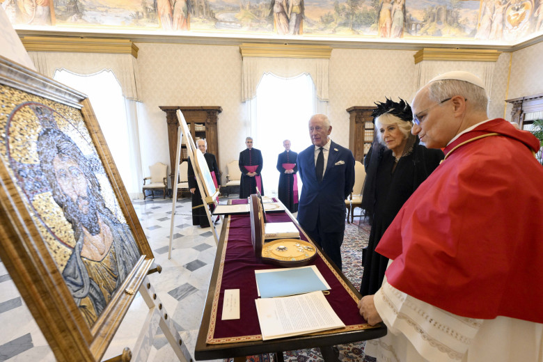 ITALY - REL - POPE FRANCIS RECEIVES KING CHARLES III AND QUEEN CAMILLA OF THE UNITED KINGDOM 2025/10/23