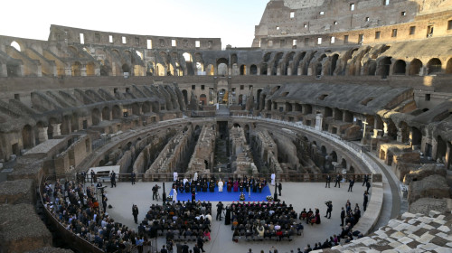 Pope Leo XIV At Meeting For Peace At The Colosseum - Rome
