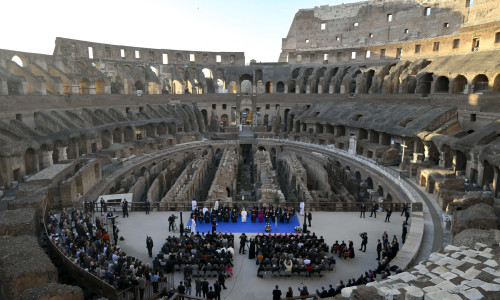 Pope Leo XIV At Meeting For Peace At The Colosseum - Rome