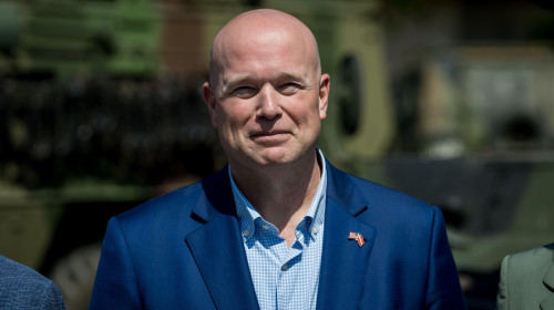 ADAZI, Latvia. 15th June, 2025. Matthew Whitaker, US Ambassador to NATO visit at Adazi Military Base. Credit: Gints Ivuskans/Alamy Live News