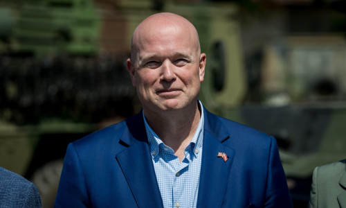 ADAZI, Latvia. 15th June, 2025. Matthew Whitaker, US Ambassador to NATO visit at Adazi Military Base. Credit: Gints Ivuskans/Alamy Live News