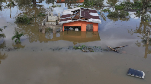 Damage to homes after Hurricane Melissa swept through Jamaica