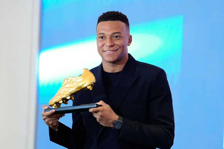 Kylian Mbappe Receives Golden Boot Award - Madrid