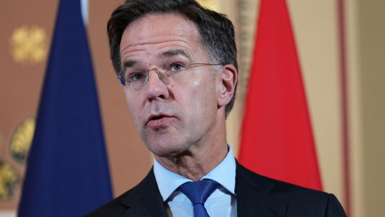 Nato secretary-general Mark Rutte speaking to the media following a meeting with the Coalition of the Willing allies at the Foreign, Commonwealth and Development Office (FCDO) in Westminster, London. The UK and France have led efforts to bring together co