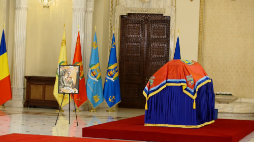 Sicriul cu rămăşiţele pământeşti ale lui Grigore Alexandru Ghyka