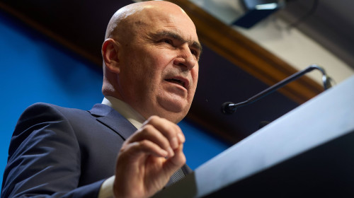 Ilie Bolojan Press Conference, Bucharest, Romania