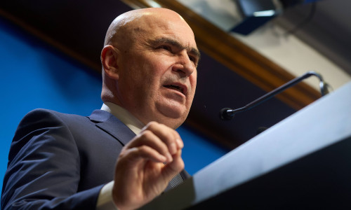 Ilie Bolojan Press Conference, Bucharest, Romania