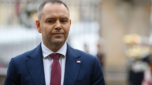 Prague, Czech Republic. 24th Nov, 2025. Polish President Karol Nawrocki seen before their meeting at Prague Castle. Polish President Karol Nawrocki and his wife Marta Nawrocka visit the Czech Republic and met with the Czech President Petr Pavel and his wi