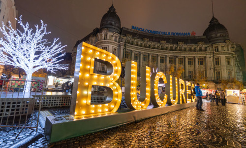 Târgul de Crăciun din Piața Universității/ Foto: Facebook