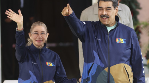 Nicolas Maduro şi soţia sa, Cilia Flores/ Profimedia