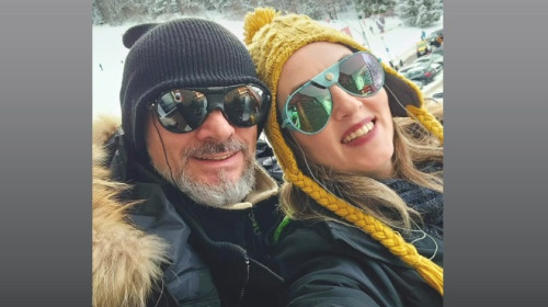 Mihai Albu și soția sa, Elena, la munte