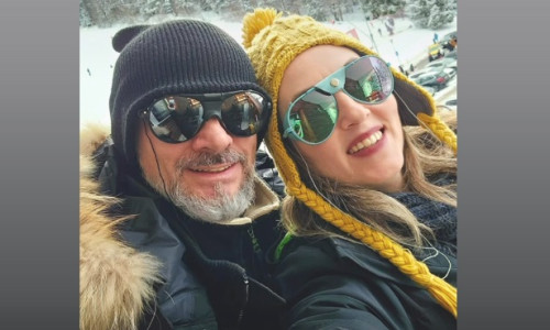 Mihai Albu și soția sa, Elena, la munte