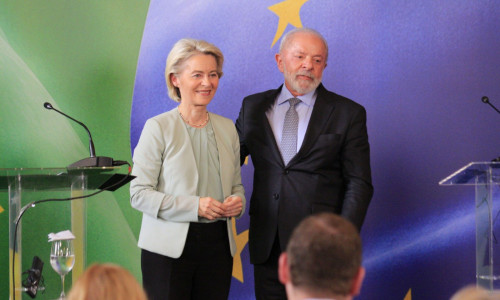 Ursula von der Leyen și Lula da Silva, președintele Braziliei