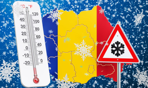 ger romania, frig, iarna