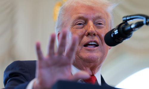 President Trump Participates In Southern Boulevard Dedication Ceremony In Palm Beach, Florida