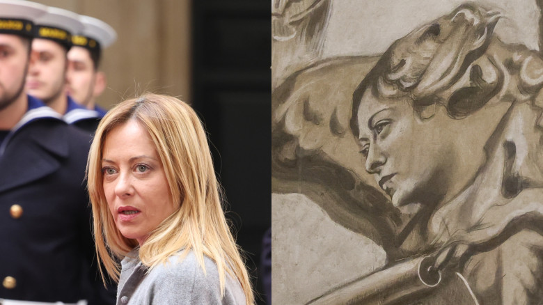 Anchetă în Italia după restaurarea picturii unui înger dintr-o bazilică astfel încât să semene cu Giorgia Meloni/ Profimedia