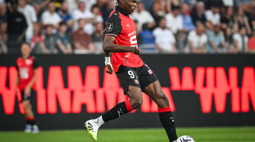 Rennes, France. 15th Aug, 2025. Jeremy JACQUET of Rennes during the French championship Ligue 1 football match between Stade Rennais and Olympique de Marseille on 15 August 2025 at Roazhon Park in Rennes, France - Photo Matthieu Mirville/DPPI Credit: DPPI