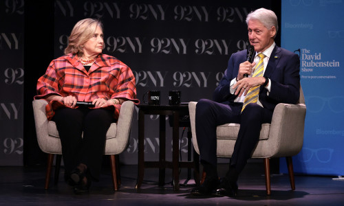 President Bill Clinton And Secretary Hillary Rodham Clinton In Conversation With David Rubenstein