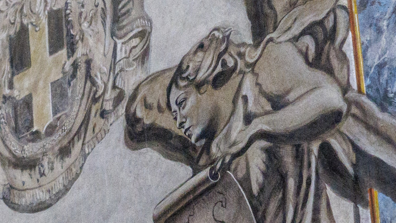 inger cu chipul giorgiei meloni