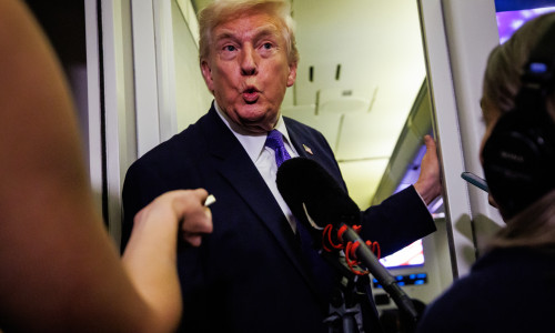 President Trump Spends Weekend At His Mar-a-Lago Resort In Florida