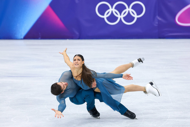 MILAN, ITALY - FEBRUARY 11: Laurence Fournier Beaudry and Guillaume Cizeron of Team France compete in the Figure skating