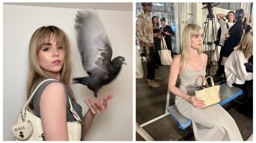 Ea e tânăra cu porumbel ca animal de companie