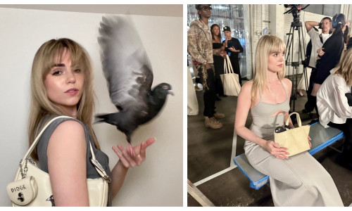 Ea e tânăra cu porumbel ca animal de companie