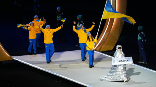 Anastasia Kucherova și delegația Ucrainei la JO 2026