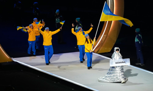 Anastasia Kucherova și delegația Ucrainei la JO 2026