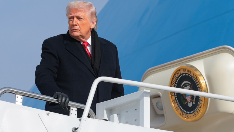 President Trump Departs White House En Route To Florida For The Weekend