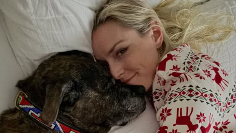 Lindsey Vonn si cainele ei, leo (2)