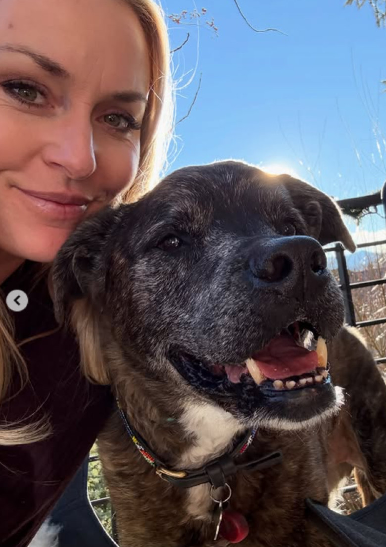 Lindsey Vonn si cainele ei, leo (1)