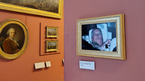 Infamous taxi photo of shamed Andrew�s arrest put on display in the Louvre